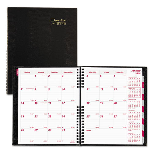 Coilpro 14-month Ruled Monthly Planner, 11 X 8.5, Black Cover, 14-month (dec To Jan): 2022 To 2024
