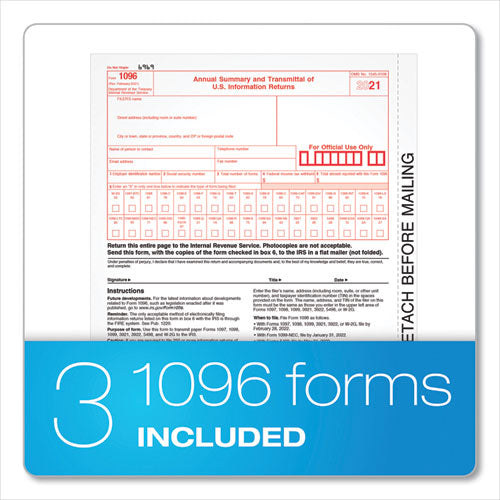 Five-part 1099-nec Online Tax Kit, Fiscal Year: 2022, Five-part Carbonless, 8.5 X 3.5, 3 Forms/sheet, 24 Forms Total