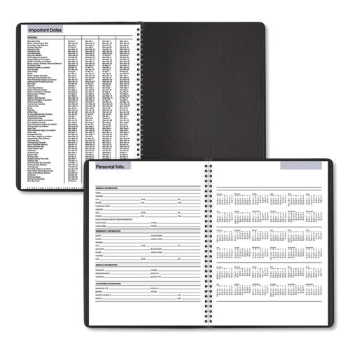 Dayminder Weekly Appointment Book, Vertical-column Format, 11 X 8, Black Cover, 12-month (jan To Dec): 2023