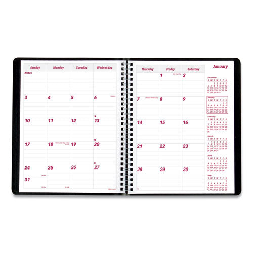Essential Collection 14-month Ruled Monthly Planner, 8.88 X 7.13, Black Cover, 14-month (dec To Jan): 2022 To 2024