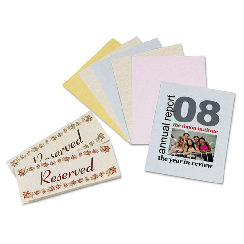 Array Card Stock, 65 Lb Cover Weight, 8.5 X 11, Assorted Pastel Colors, 100/pack