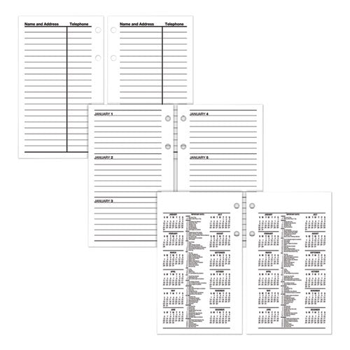 Financial Desk Calendar Refill, 3.5 X 6, White Sheets, 2023