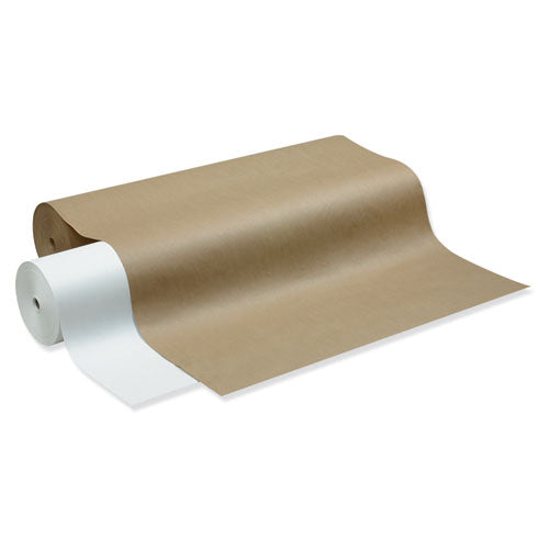 Kraft Paper Roll, 40 Lb Wrapping Weight, 18" X 1,000 Ft, White