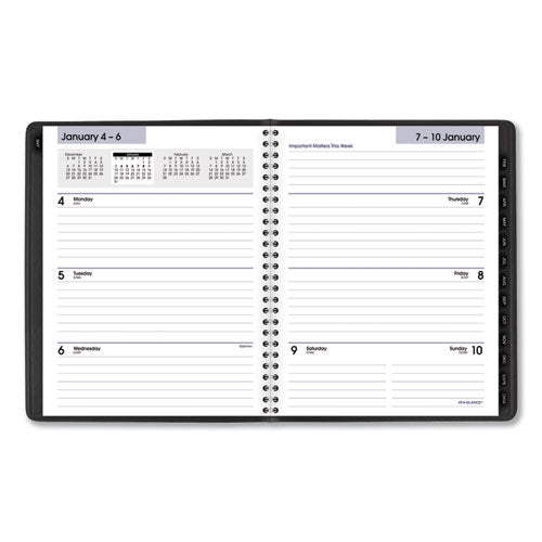 Dayminder Executive Weekly/monthly Refillable Planner, 8.75 X 7, Black Cover, 12-month (jan To Dec): 2023