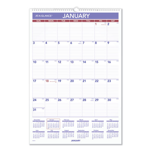 Erasable Wall Calendar, 15.5 X 22.75, White Sheets, 12-month (jan To Dec): 2023