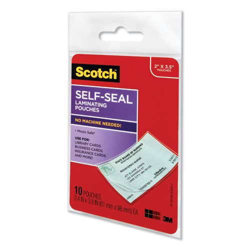 Self-sealing Laminating Pouches, 9.5 Mil, 9" X 11.5", Gloss Clear, 25/pack