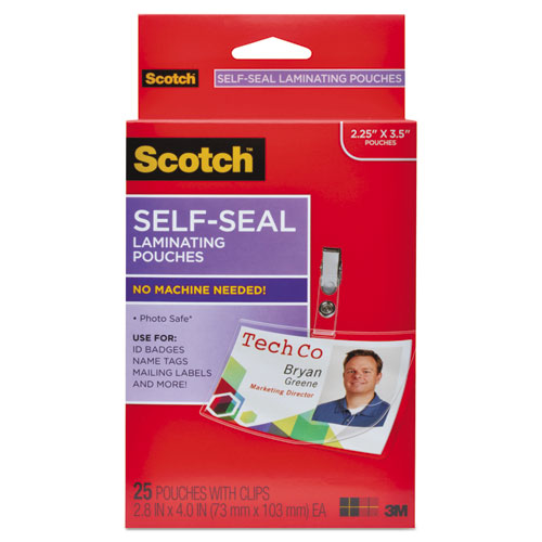 Self-sealing Laminating Pouches, 9.5 Mil, 9" X 11.5", Gloss Clear, 25/pack