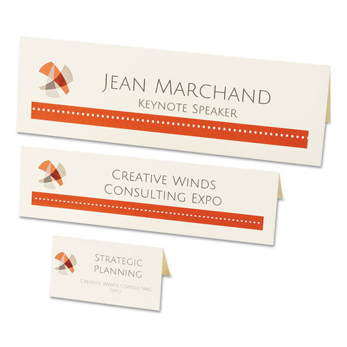 Small Tent Card, Ivory, 2 X 3.5, 4 Cards/sheet, 40 Sheets/pack