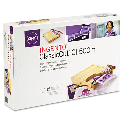 Classiccut Ingento Solid Maple Paper Trimmer, 15 Sheets, 12" Cut Length, 12 X 12