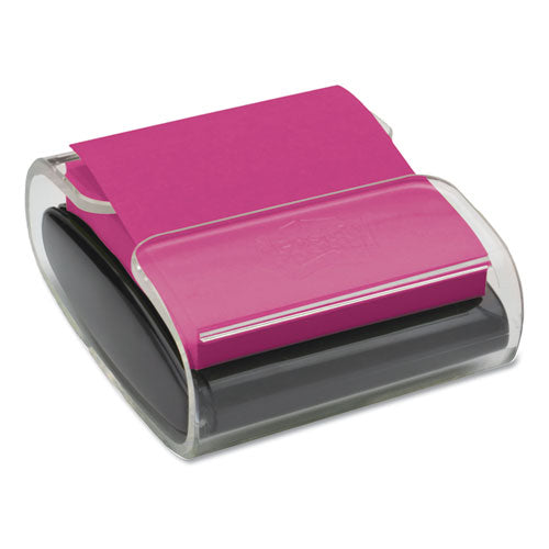 Wrap Dispenser, For 3 X 3 Pads, Black/clear, Includes 45-sheet Color Varies Pop-up Super Sticky Pad