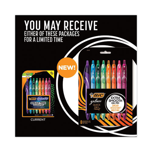 Gel-ocity Quick Dry Gel Pen, Retractable, Medium 0.7 Mm, Assorted Ink And Barrel Colors, 8/pack