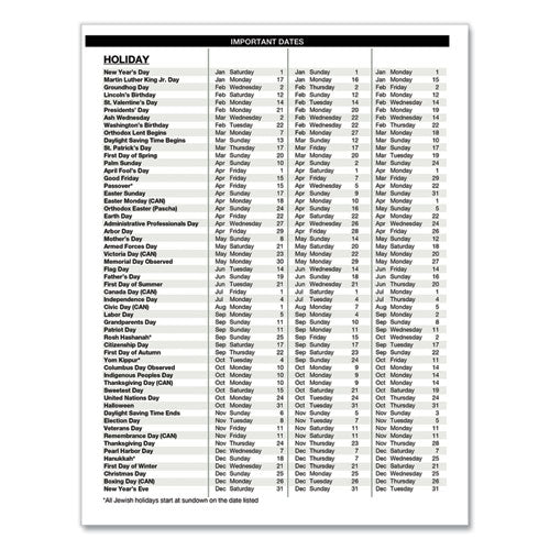 Recycled Professional Weekly Planner, 15-minute Appts, 11 X 8.5, Blue Wirebound Soft Cover, 12-month (jan To Dec): 2023