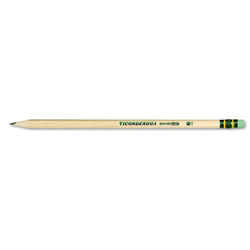 Envirostiks Pencil, Hb (#2), Black Lead, Natural Woodgrain Barrel, Dozen