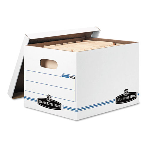 Stor/file Storage Box, Letter/legal Files, 12.5" X 16.25" X 10.5", White, 6/pack