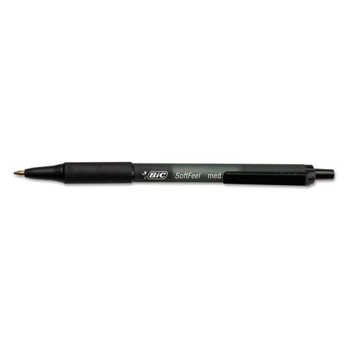 Soft Feel Ballpoint Pen Value Pack, Retractable, Medium 1 Mm, Black Ink, Black Barrel, 36/pack