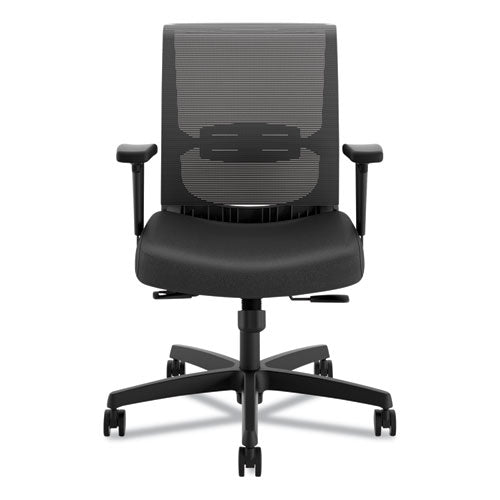 Convergence Mid-back Task Chair, Synchro-tilt And Seat Glide, Supports Up To 275 Lb, Black