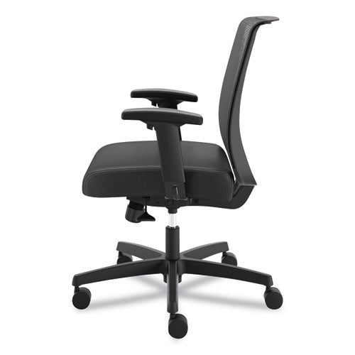 Convergence Mid-back Task Chair, Synchro-tilt And Seat Glide, Supports Up To 275 Lb, Black