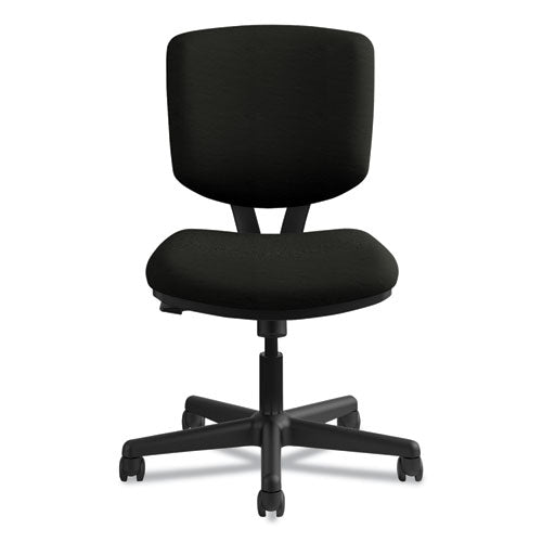 Volt Series Leather Task Chair With Synchro-tilt, Supports Up To 250 Lb, 18" To 22.25" Seat Height, Black