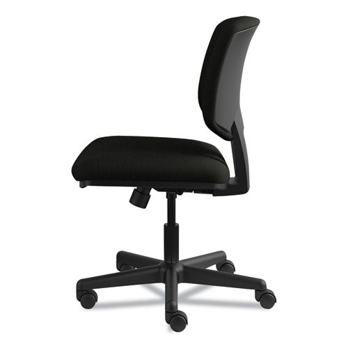 Volt Series Leather Task Chair With Synchro-tilt, Supports Up To 250 Lb, 18" To 22.25" Seat Height, Black