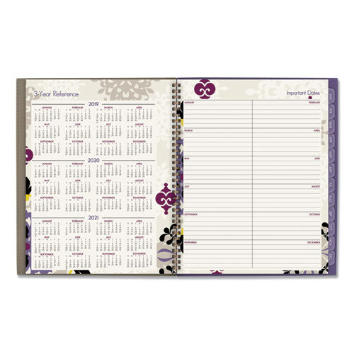 Vienna Weekly/monthly Appointment Book, Vienna Geometric Artwork, 11 X 8.5, Purple/tan Cover, 12-month (jan To Dec): 2023