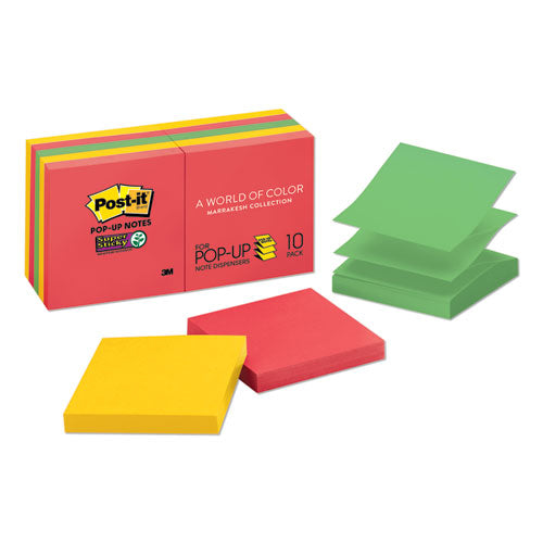 Pop-up 3 X 3 Note Refill, 3" X 3", Energy Boost Collection Colors, 90 Sheets/pad, 6 Pads/pack