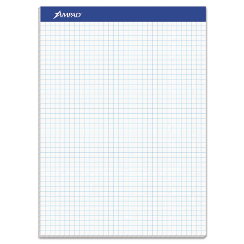 Quad Double Sheet Pad, Quadrille Rule (4 Sq/in), 100 White 8.5 X 11.75 Sheets