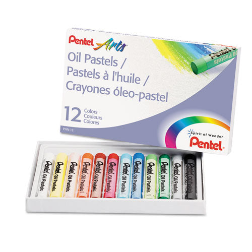 Oil Pastel Set With Carrying Case, 45 Assorted Colors, 0.38' Dia X 2.38", 50/pack