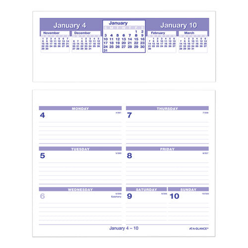 Flip-a-week Desk Calendar And Base, 7 X 5.5, White Sheets, 2023