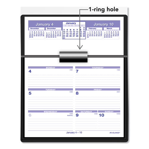 Flip-a-week Desk Calendar And Base, 7 X 5.5, White Sheets, 2023