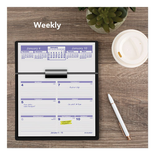 Flip-a-week Desk Calendar And Base, 7 X 5.5, White Sheets, 2023