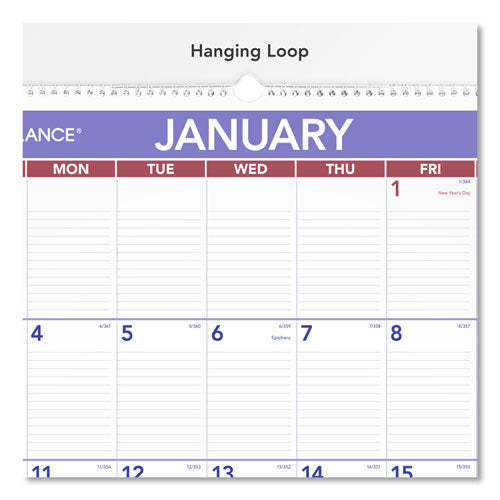 Monthly Wall Calendar With Ruled Daily Blocks, 20 X 30, White Sheets, 12-month (jan To Dec): 2023