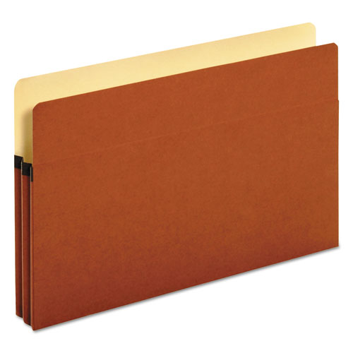 Standard Expanding File Pockets, 3.5" Expansion, Letter Size, Red Fiber, 25/box