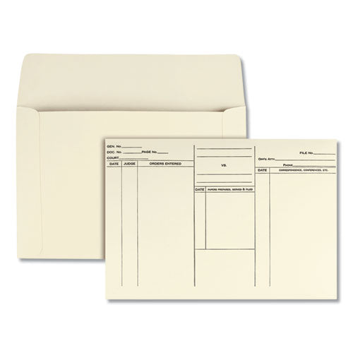 Attorney's Envelope/transport Case File, Cheese Blade Flap, Fold-over Closure, 10 X 14.75, Cameo Buff, 100/box