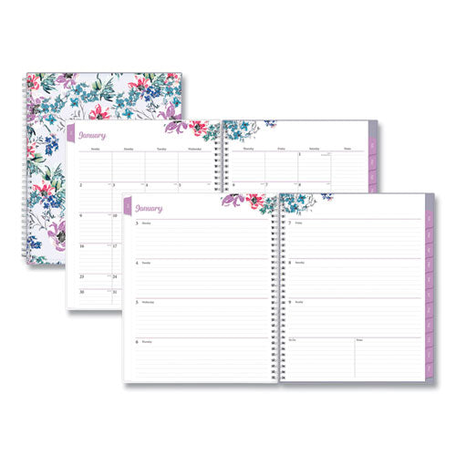 Laila Create-your-own Cover Weekly/monthly Planner, Wildflower Artwork, 11 X 8.5, Purple/blue/pink, 12-month (jan-dec): 2023