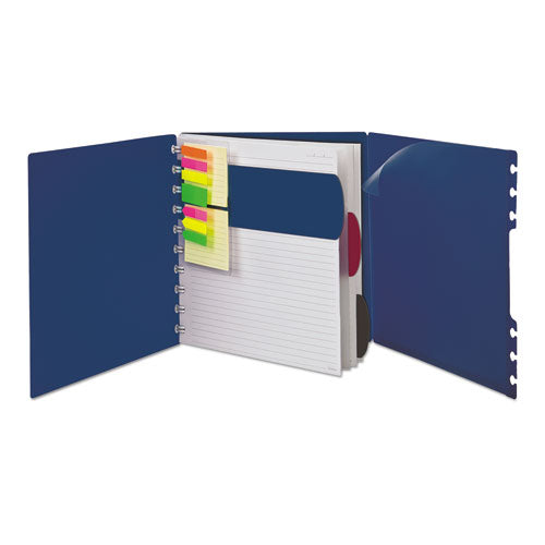 Versa Crossover Notebook, 3-subject, Wide/legal Rule, Navy Cover, (60) 11 X 8.5 Sheets