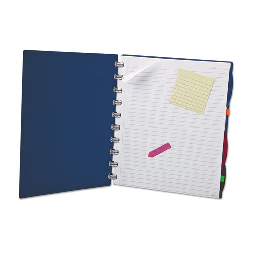 Versa Crossover Notebook, 3-subject, Wide/legal Rule, Navy Cover, (60) 11 X 8.5 Sheets