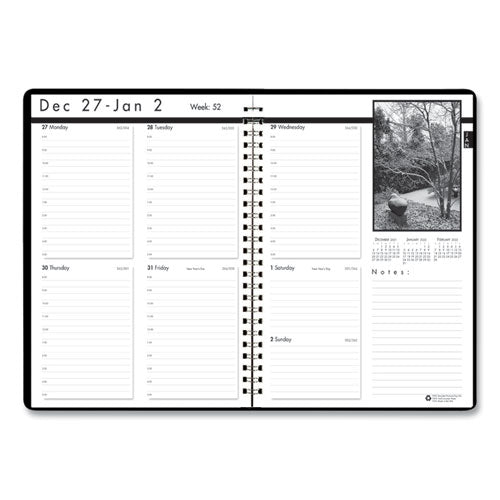 Black-on-white Photo Weekly Appointment Book, Landscapes Photography, 11 X 8.5, Black Cover, 12-month (jan To Dec): 2023