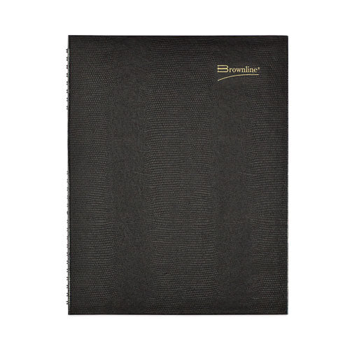 Coilpro Weekly Appointment Book In Columnar Format, 11 X 8.5, Black Cover, 12-month (jan To Dec): 2023