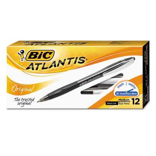 Glide Exact Ballpoint Pen, Retractable, Fine 0.7 Mm, Black Ink, Black Barrel, Dozen