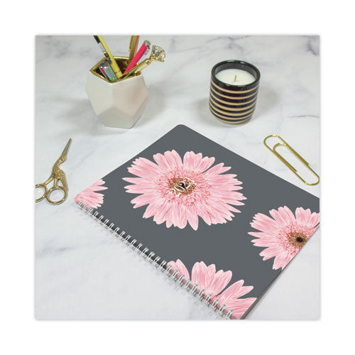 Essential Collection 14-month Ruled Monthly Planner, 8.88 X 7.13, Daisy Black/pink Cover, 14-month (dec To Jan): 2022 To 2023
