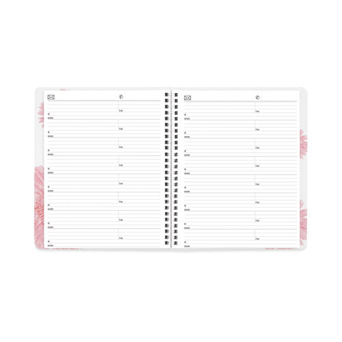 Essential Collection 14-month Ruled Monthly Planner, 8.88 X 7.13, Daisy Black/pink Cover, 14-month (dec To Jan): 2022 To 2023