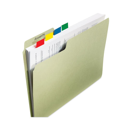 Standard Page Flags In Dispenser, Green, 100 Flags/dispenser