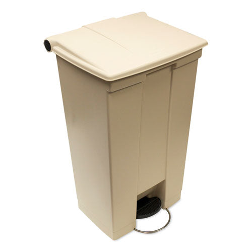 Step-on Receptacle, 18 Gal, Polyethylene, Beige
