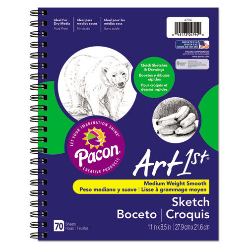 Art1st Sketch Diary, 64 Lb Text Paper Stock, Blue Cover, (70) 9 X 6 Sheets