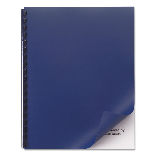 Opaque Plastic Presentation Covers For Binding Systems, Navy, 11 X 8.5, Unpunched, 50/pack