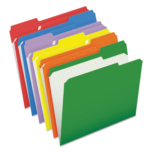 Double-ply Reinforced Top Tab Colored File Folders, 1/3-cut Tabs: Assorted, Letter Size, 0.75" Expansion, Blue, 100/box