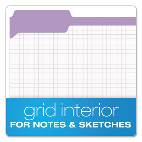 Double-ply Reinforced Top Tab Colored File Folders, 1/3-cut Tabs: Assorted, Letter Size, 0.75" Expansion, Lavender, 100/box