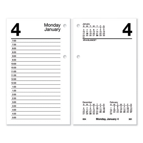 Desk Calendar Refill With Tabs, 3.5 X 6, White Sheets, 2023