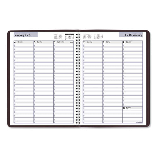 Dayminder Weekly Appointment Book, Vertical-column Format, 11 X 8, Burgundy Cover, 12-month (jan To Dec): 2023