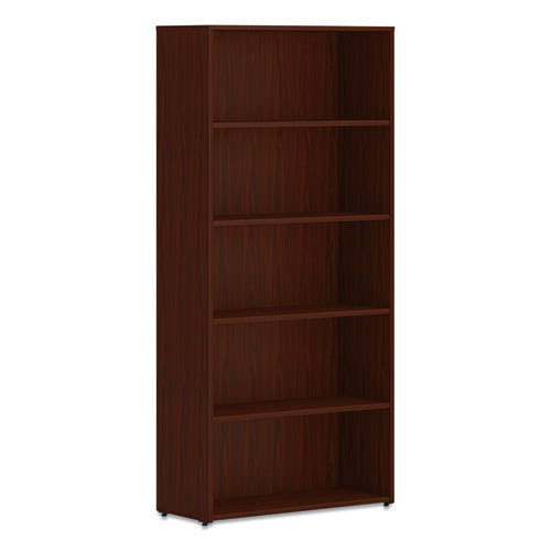 Mod Bookcase, Five-shelf/4 Adjustable, 30w X 13d X 65h, Slate Teak